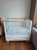 Baby box Bopita Lisa wit hout met lade incl. accessoires, Kinderen en Baby's, Boxen, Ophalen, Zo goed als nieuw, In hoogte verstelbaar