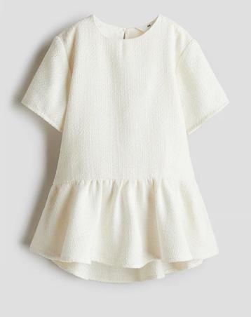 H&M Jurk Meisje maat 122- Crème nieuw met prijskaartje beschikbaar voor biedingen
