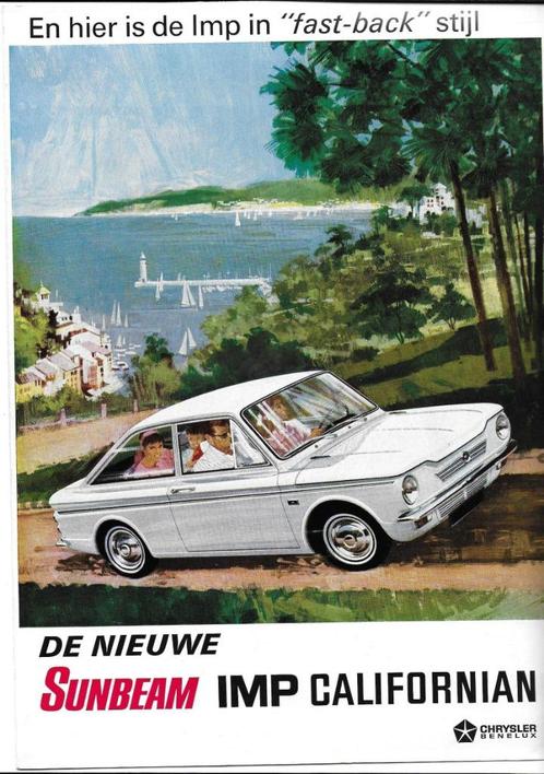 Sunbeam Imp Californian folder (SU01), Boeken, Auto's | Folders en Tijdschriften, Zo goed als nieuw, Overige merken, Verzenden