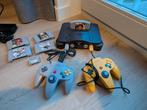Nintendo 64 set met 5 games en 2 goede controllers, Ophalen of Verzenden, Zo goed als nieuw, Met 2 controllers