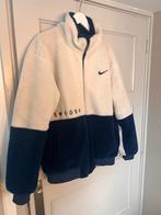 Nike Big Swoosh Boa Fleecejack - Crème/Marine - XL, Ophalen of Verzenden, Zo goed als nieuw, Maat 56/58 (XL), Overige kleuren