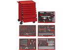 Gereedschapswagen rood foam toolset 7 laden 240 delig