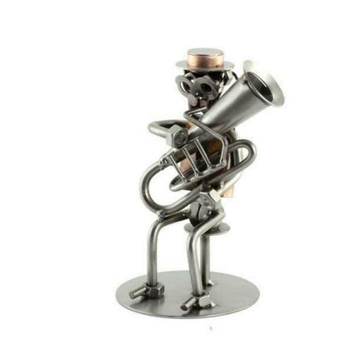 Tubaspeler beeldje - steelman, muziek, geschenk, tuba, kado, Verzamelen, Beelden en Beeldjes, Ophalen of Verzenden