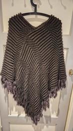 Bruine Poncho met Franjes, Kleding | Dames, Onbekend, Ophalen of Verzenden, Zo goed als nieuw