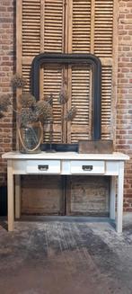 wit sidetable side table hal tafel buro burootje werkplek, Ophalen, Gebruikt, 100 tot 150 cm, 25 tot 50 cm