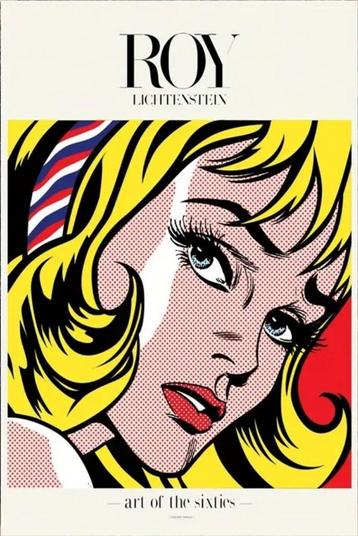 Roy Lichtenstein - Art of the Sixties - ArtPrint Canvasdoek beschikbaar voor biedingen