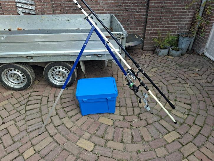 Zeevishengels complete set, Watersport en Boten, Hengelsport | Zeevissen, Zo goed als nieuw, Complete set, Ophalen