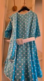 Retro Petticoat Jurk met Jasje - Blauw met Witte Stippen, Kleding | Dames, Jurken, Blauw, Maat 42/44 (L), Ophalen of Verzenden