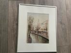 Zeefdruk/aquarel Domtoren Utrecht, Antiek en Kunst, Ophalen
