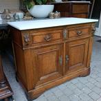 Antieke commode wastafel badkamermeubel marmer baby vintage, Huis en Inrichting, Ophalen of Verzenden, Zo goed als nieuw, 25 tot 50 cm