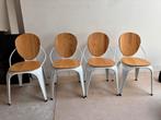 Zuiver Louix set ‘Tolix’ eetkamer stoelen, Ophalen, Gebruikt, Bruin, Vier