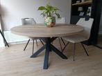 Eettafel, Ophalen, Eikenhout, Rond, Zo goed als nieuw