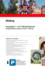 2 tickets Efteling zondag 8 februari inclusief parkeren, Tickets en Kaartjes, Twee personen, Ticket of Toegangskaart