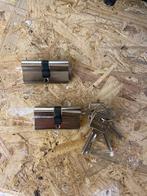 2x Cilinderslot 30/30mm, 5 sleutels nieuw, Doe-het-zelf en Verbouw, Hang- en Sluitwerk, Ophalen of Verzenden, Nieuw, Rvs, Slot