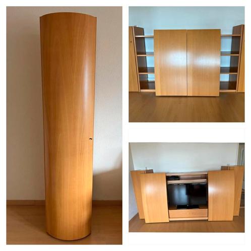 Eiken set tv meubel + opbergkast, Huis en Inrichting, Kasten | Wandmeubels, Gebruikt, Ophalen