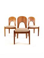 Set van 3 vintage ‘Morten chairs’, Koefoeds Hornslet ‘70, Huis en Inrichting, Stoelen, Hout, Ophalen of Verzenden, Zo goed als nieuw
