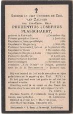 pastoor P. Plasschaert 1853 Koewacht + 1919 Dongen, 65 jaar, Verzamelen, Bidprentjes en Rouwkaarten, Verzenden