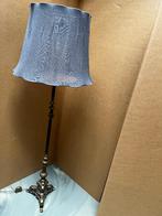 klassieke, staande lamp messing kwaliteit, Huis en Inrichting, Lampen | Vloerlampen, Ophalen, Gebruikt, Klassiek, Stof