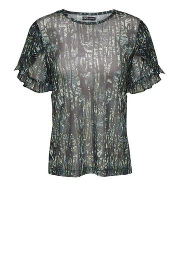 Didi mesh top met all over print donkergroen maat 46 beschikbaar voor biedingen