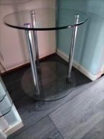 Glazen bijzettafeltje, Minder dan 55 cm, Gebruikt, Rond, Glas