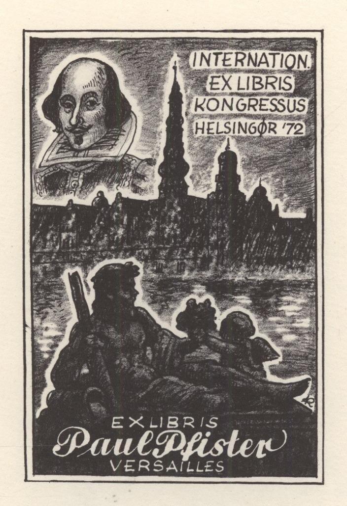 0046 Ex Libris Hongarije : Kertes-Kollmann Jenő, 1972, Antiek en Kunst, Kunst | Etsen en Gravures, Verzenden