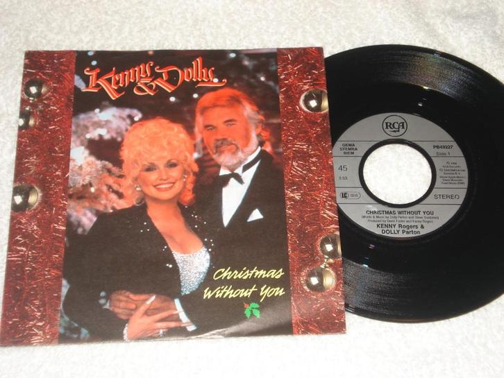 Dolly Parton & Kenny Christmas Without You  Kerst  Orgineel, Cd's en Dvd's, Vinyl Singles, Zo goed als nieuw, Single, Wereldmuziek