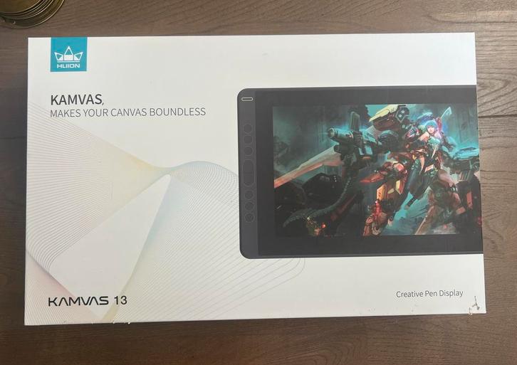 Kamvas 13 tekentablet, Computers en Software, Tekentablets, Zo goed als nieuw, Ophalen of Verzenden