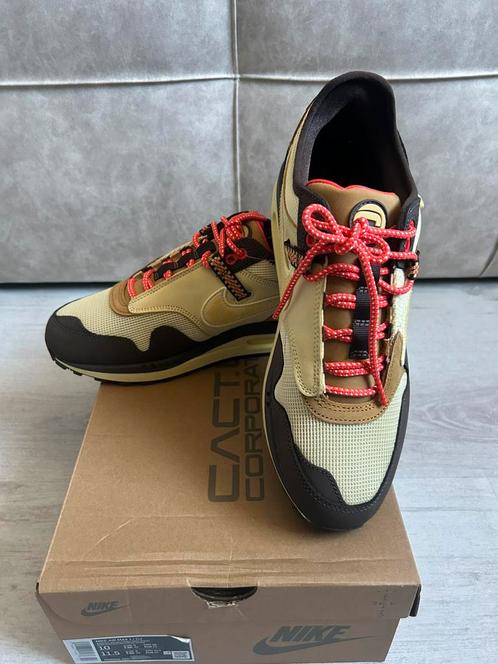 Nike air max 1 travis scott baroque brown DS maat 44/10, Kleding | Heren, Schoenen, Zo goed als nieuw, Bruin, Ophalen of Verzenden