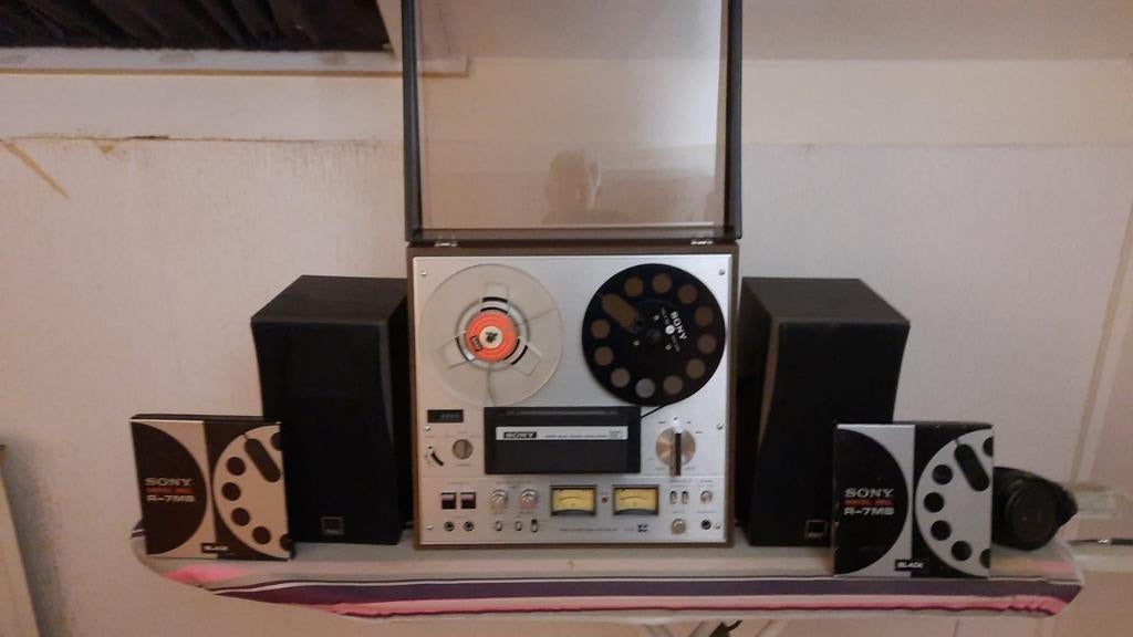Sony Bandrecorder TS 378 met stofkap en banden, Audio, Tv en Foto, Bandrecorders, Ophalen of Verzenden, Bandrecorder, Met stofkap
