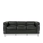 2x Cassina LC2 Driezits bank Leer Le Corbusier - Leer, Niet ingevuld, 100 tot 125 cm, 150 tot 200 cm, Niet ingevuld