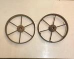 2 antieke karrewielen, Antiek en Kunst, Verzenden