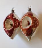 oude kerstballen zilver met zonnetje als bloemenhart, bloem, Ophalen of Verzenden