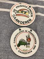 2 x emaille bordje carnaval gaanderen reclamebord bord, Ophalen of Verzenden