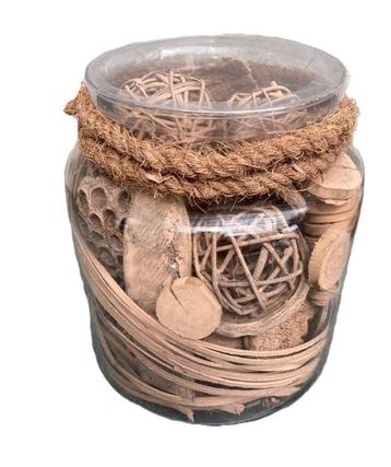 DECO GLAS BOTTLE FLORA 410 BRUIN NIEUW   beschikbaar voor biedingen