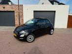 Fiat 500 Twinair Turbo 80pk 2017 Zwart, Voorwielaandrijving, Leder en Stof, Origineel Nederlands, Handgeschakeld