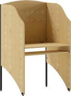 Flash Furniture Kevin Starter Study Carrel in Oak Finish, Ophalen of Verzenden, Nieuw, 25 tot 50 cm, Minder dan 100 cm