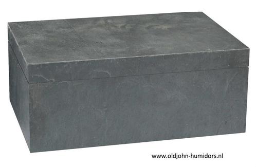 H178 ADORINI HUMIDOR BLACK SLATE - GRANDE DELUXE - LEISTEEN, Verzamelen, Rookartikelen, Aanstekers en Luciferdoosjes, Nieuw, Tabaksdoos of Verpakking