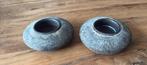 2 stoer en sobere waxinelichtjes theelichtjes, Bruin, Ophalen of Verzenden, Zo goed als nieuw, Hout