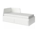 IKEA FLEKKE Bedbank met 2 lades + 2 matrassen (ÅFJÄLL), Ophalen, Verstelbaar, 90 cm, Eenpersoons