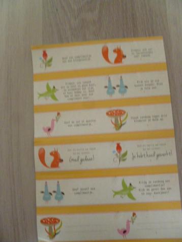 Complimentenblad met leuke “opdrachtjes”. (12 x) beschikbaar voor biedingen