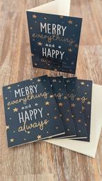 Kerstkaarten "merry everything and happy always", Ophalen of Verzenden, Nieuw