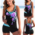 Tankini zwart roze paars 34 36 38 40 42 44 46 48 50 52 54, Kleding | Dames, Badmode en Zwemkleding, Nieuw, Bikini, Ophalen of Verzenden