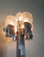 Brutalist vloerlamp van Cosack Leuchten in glas en chroom, 1, Gebruikt, Ophalen of Verzenden, Glas, Nvt