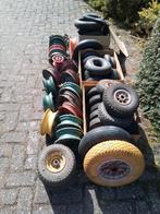 Partij kruiwagen wiel steekwagen banden assen wiel, Ophalen, Nieuw
