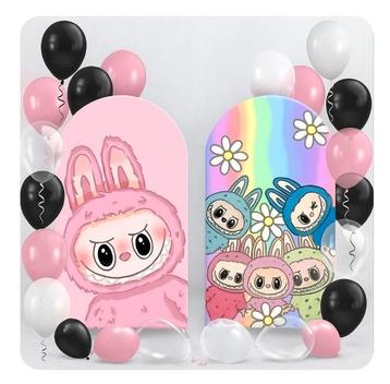 Te huur! 2 labubu ballonnenbogen / backdrops beschikbaar voor biedingen