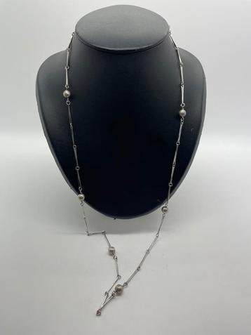 A25 Prachtige zilveren ketting 77 cm beschikbaar voor biedingen