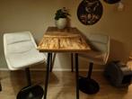 Zgan bartafel eettafel met nieuwe draaiende stoelen, Ophalen of Verzenden, Zo goed als nieuw