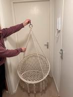 Mooie hangstoel van touw, Huis en Inrichting, Stoelen, Ophalen, Wit, Nieuw, Eén