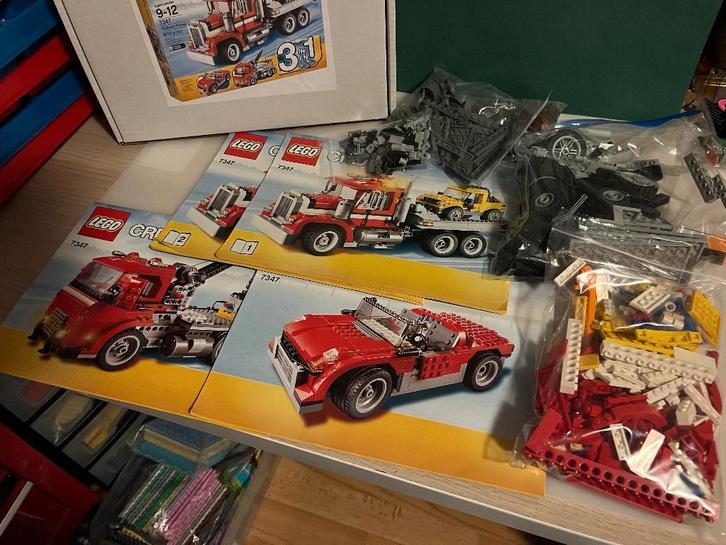 lego creator 7347 truck transporter heel veel stenen, Kinderen en Baby's, Speelgoed | Duplo en Lego, Gebruikt, Lego, Complete set