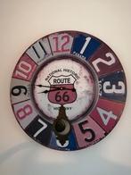 Kleurrijke route 66 wandklok, Ophalen, Gebruikt, Analoog, Wandklok